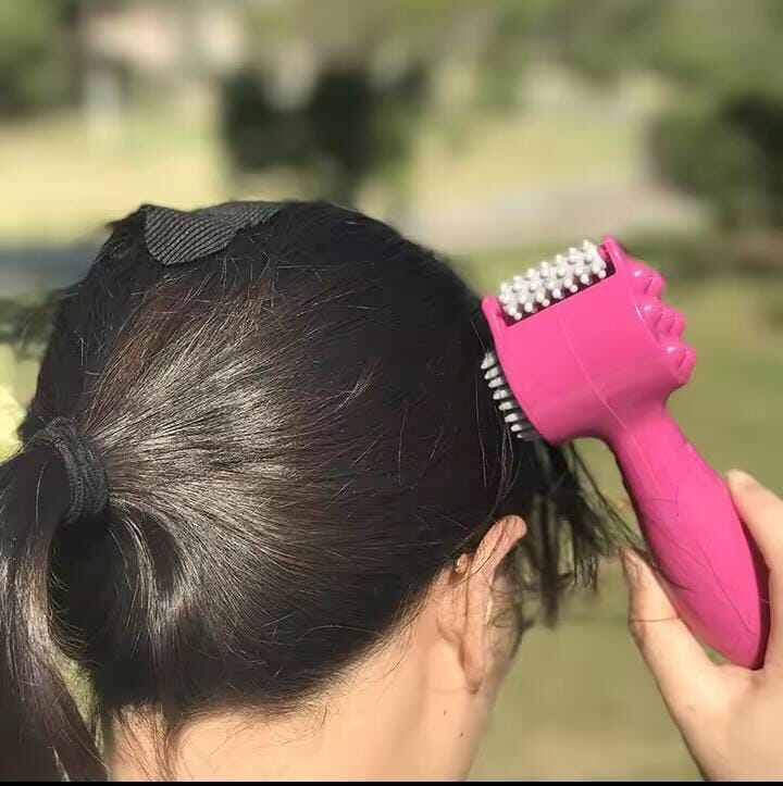 Picture of 4-In-1 Head Massager Electric Massage Roller Pounding Vibration Hammer Neck Lumbar Massage Relaxation Scalp Massage Comb Gift - Multicolor - Int: One size