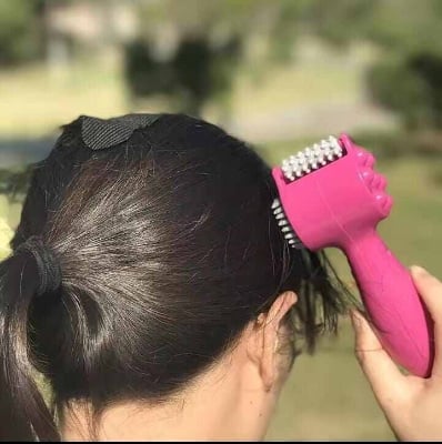 Picture of 4-In-1 Head Massager Electric Massage Roller Pounding Vibration Hammer Neck Lumbar Massage Relaxation Scalp Massage Comb Gift - Multicolor - Int: One size