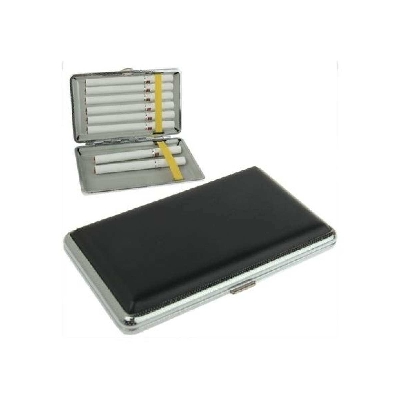 Picture of Metal Cigarete Case Box Holds 10 Cigaretes-Black
