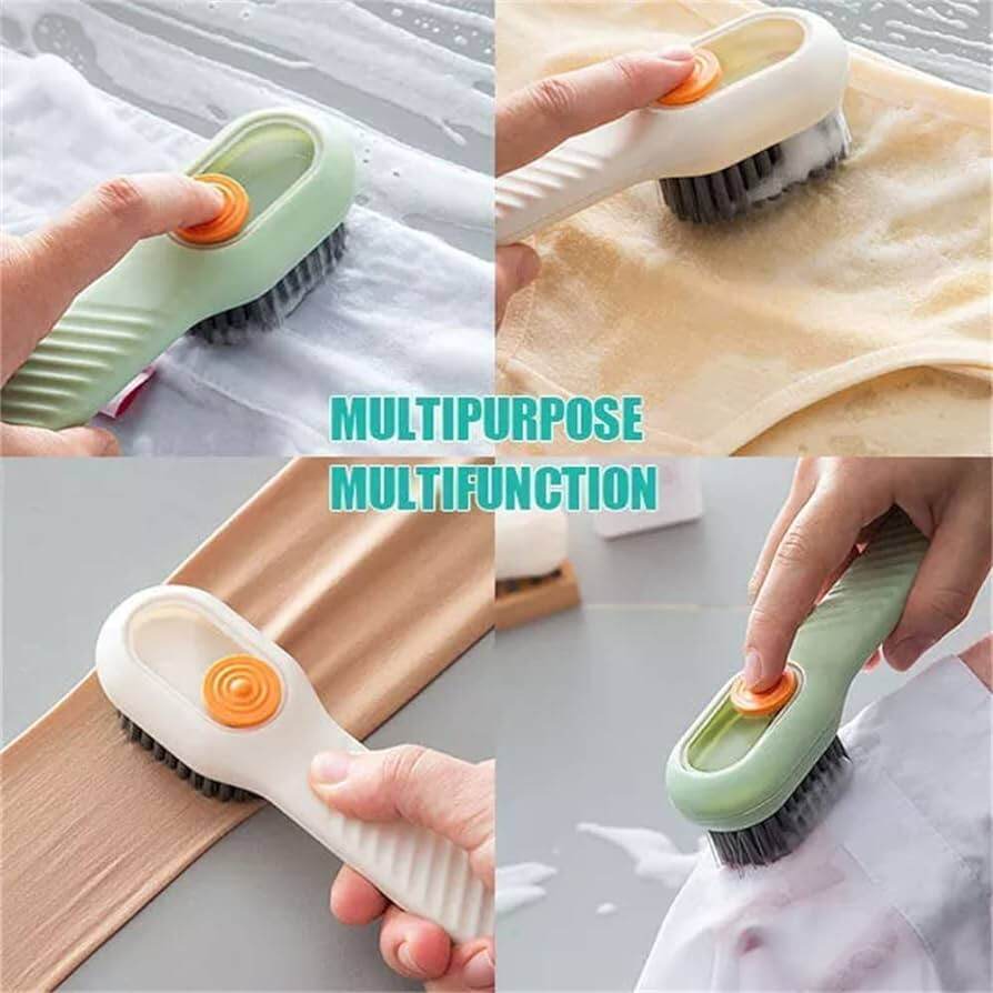 Picture of Multifunction Long Handle Liquid Shoe Brush cleaning Brush for Clothes Shoe Clothing washing Household Cleaning tools-Multicolor