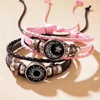 Picture of Sun & Moon Couple Bracelet 2Pc-L