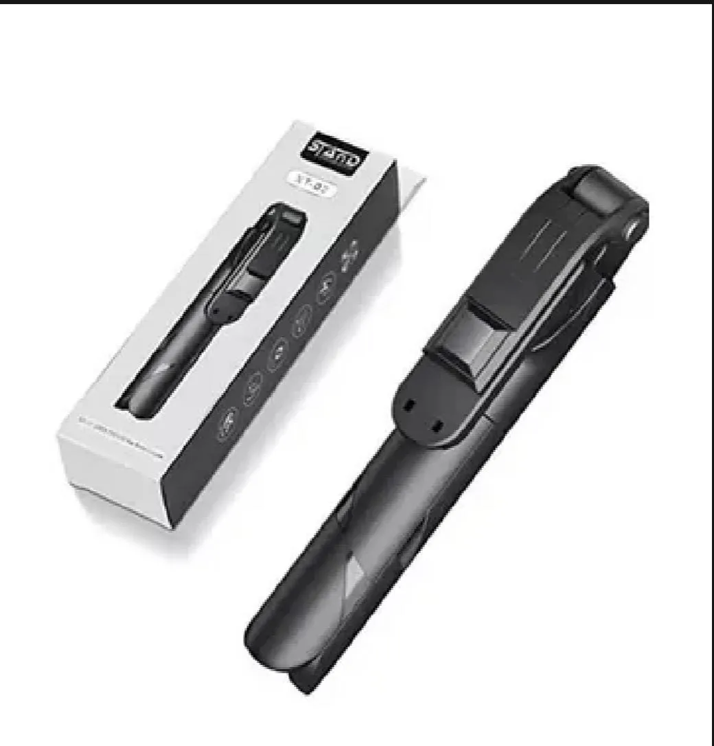 Picture of XT-02 Flexible 2 in 1 Bluetooth Selfie Stick Horizontal and Vertical Shooting Mobile Phone Tripod Remote Control Selfie Stand-Black