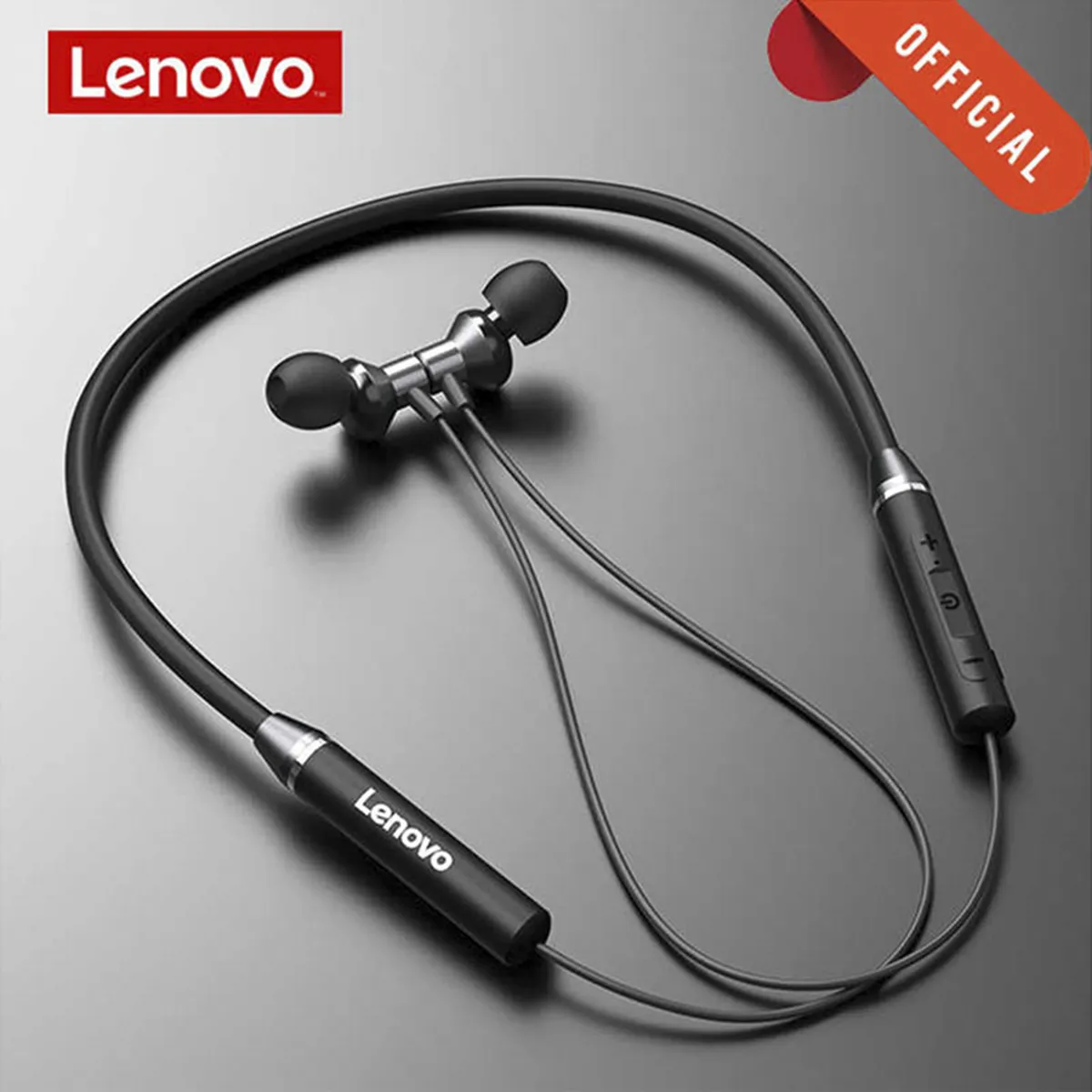 Picture of Lenovo HE05X Bluetooth 5.0 Wireless Earphones Magnetic Neckband Waterproof Stereo Headset-Black