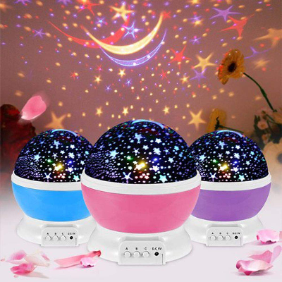 Picture of Star Master Rotating Sky Night Light Projector – Star And Moon Table Lamp-Multicolor
