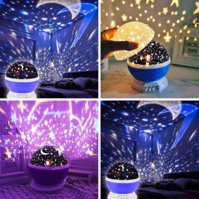 Picture of Star Master Rotating Sky Night Light Projector – Star And Moon Table Lamp-Multicolor