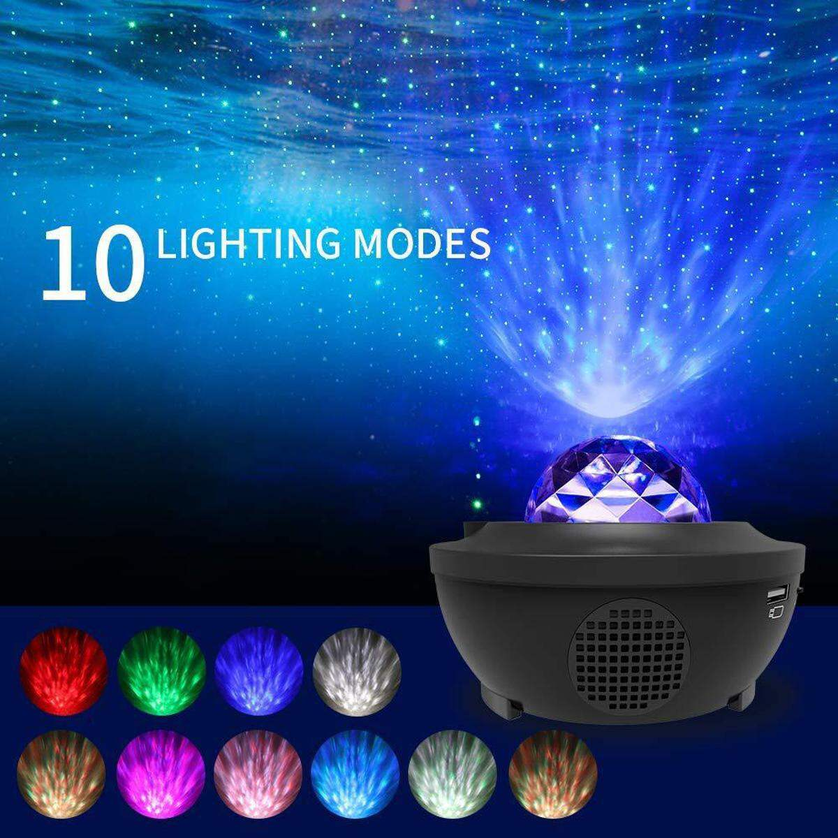 Picture of Galaxy Projector Star Starry Sky LED Night Light,Projector Bluetooth Speaker-Multicolor