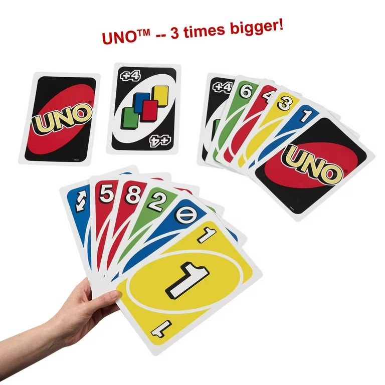 Picture of Giant UNO Card Game Play-1pcs - Multicolor-Multicolor