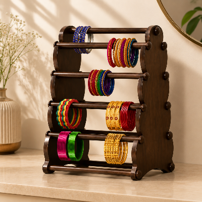 Picture of REGAL Wooden Churi Stand Craft Items-HDC-318 (CHURRI STAND)
