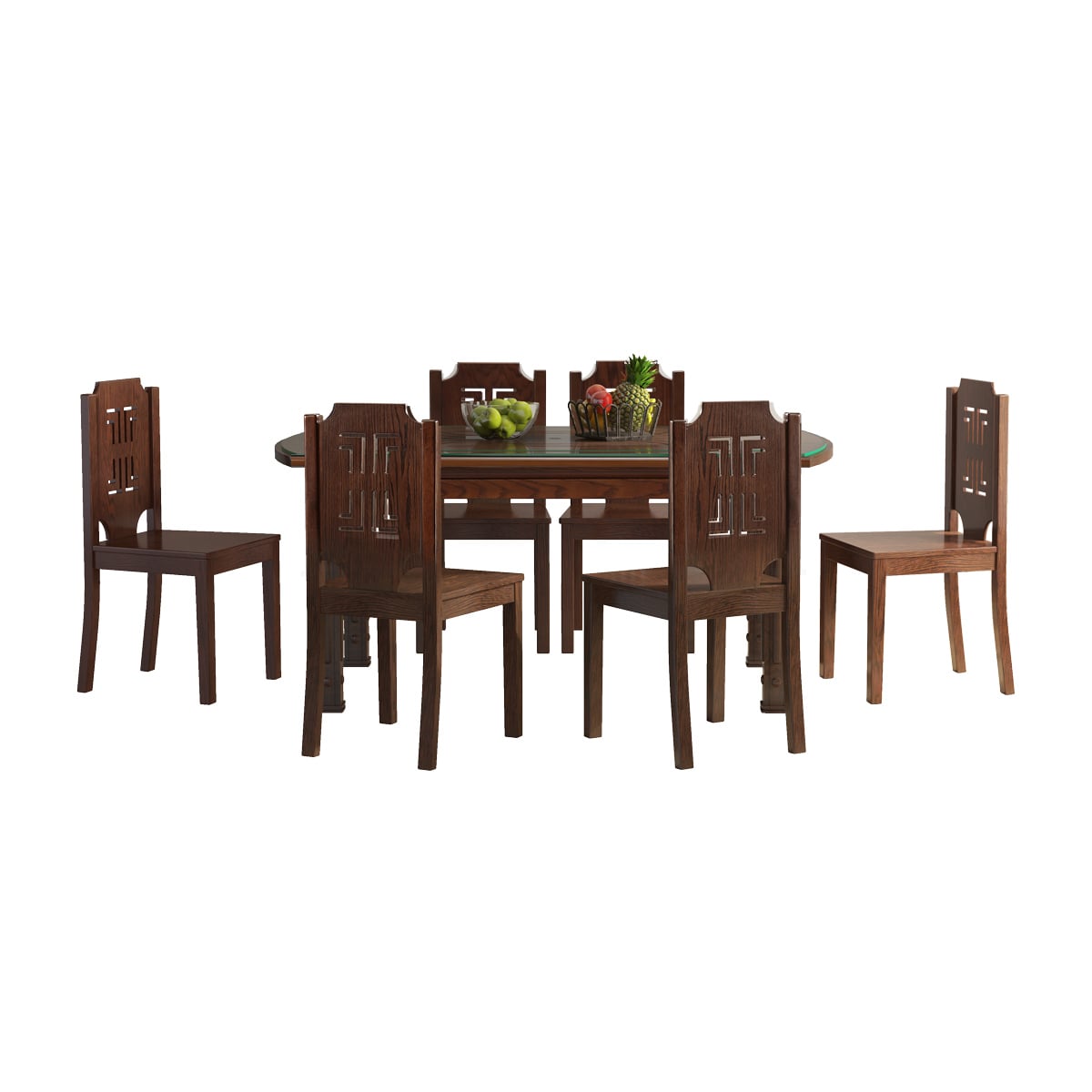 Picture of REGAL Wooden Dining Table Antique ANGELINA-TDH-305-4-1-20
