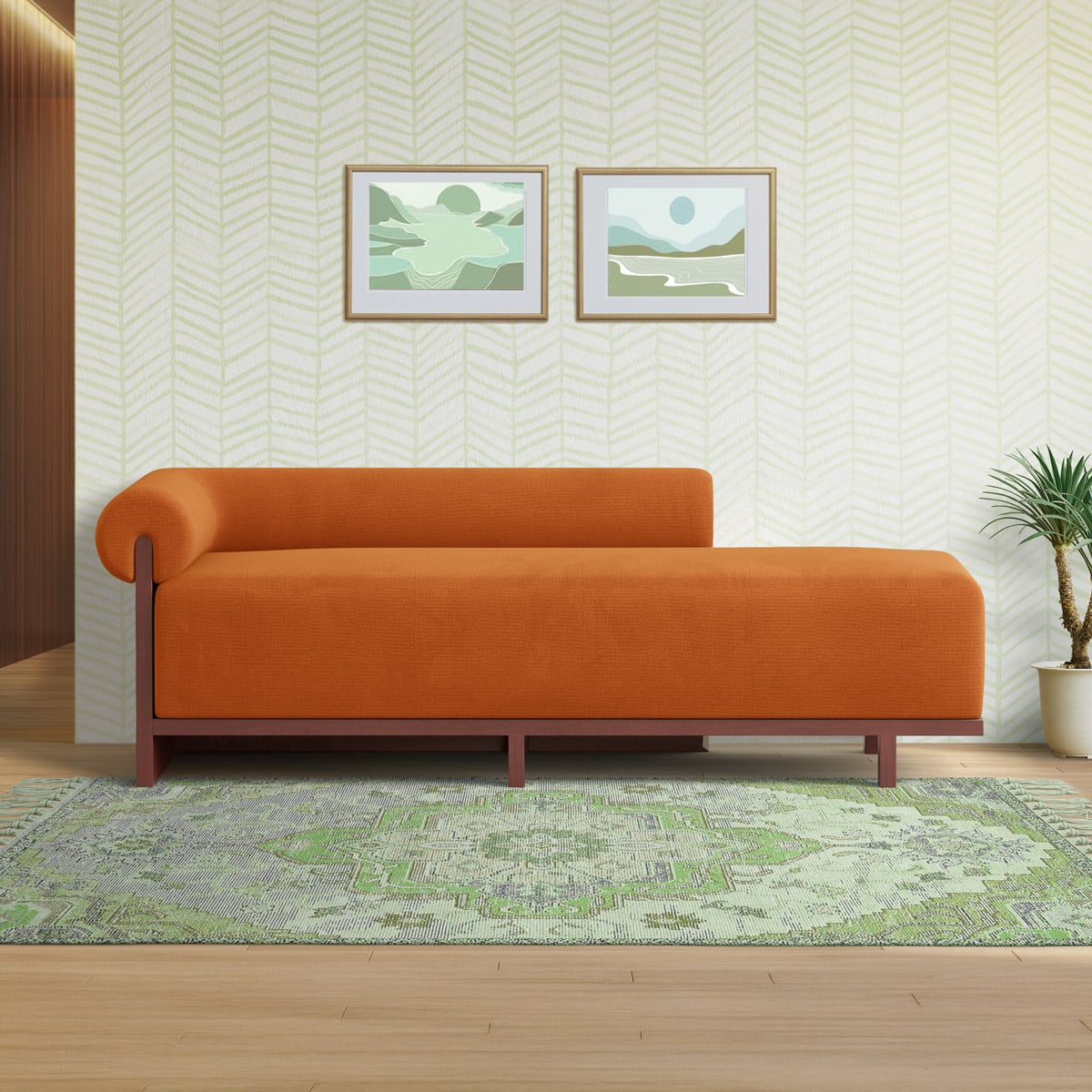Picture of REGAL Wooden luxury Divan-Argos SFC-319-3-1-20 (FABRIC-2152)