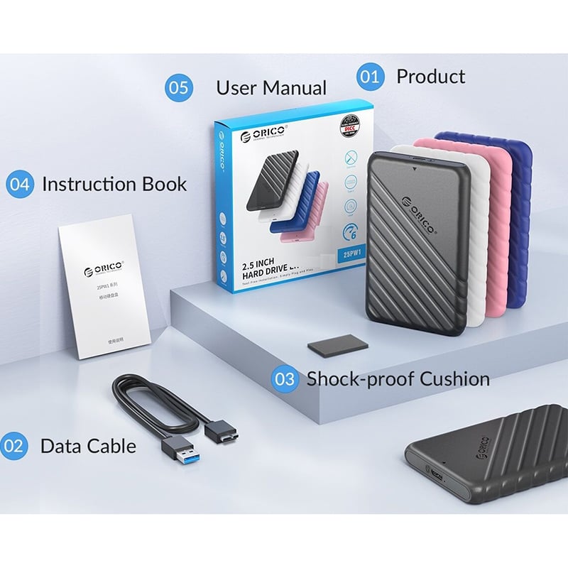 Picture of Orico 2.5 inch USB 3.0 1TB External HDD