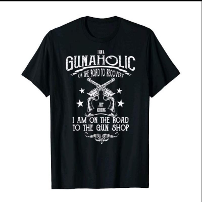 Picture of I'm A Gunaholic Premium Fabric Soft and comfortable T-shirt With Your Name - Gun t-shirt - T-shirt for Man
