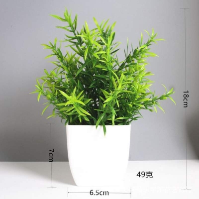 Picture of Artificial  Grass - Table Desk Decoration Plants - Plastic Tree and grass - Artificial Green Tree - Rosemary potted - Green