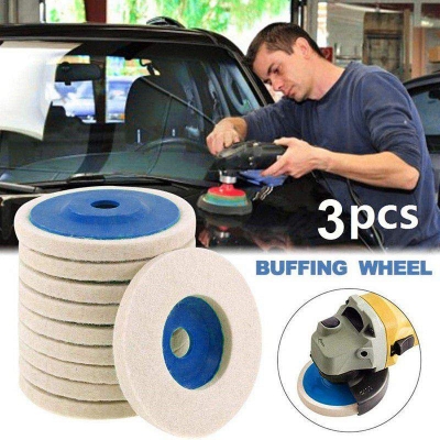 Picture of Hi Quality 3PCS/pack 100mm Wool Polishing Wheel Buffing Pads
- Hand Grinder 
Polishing  Wheel - Brown