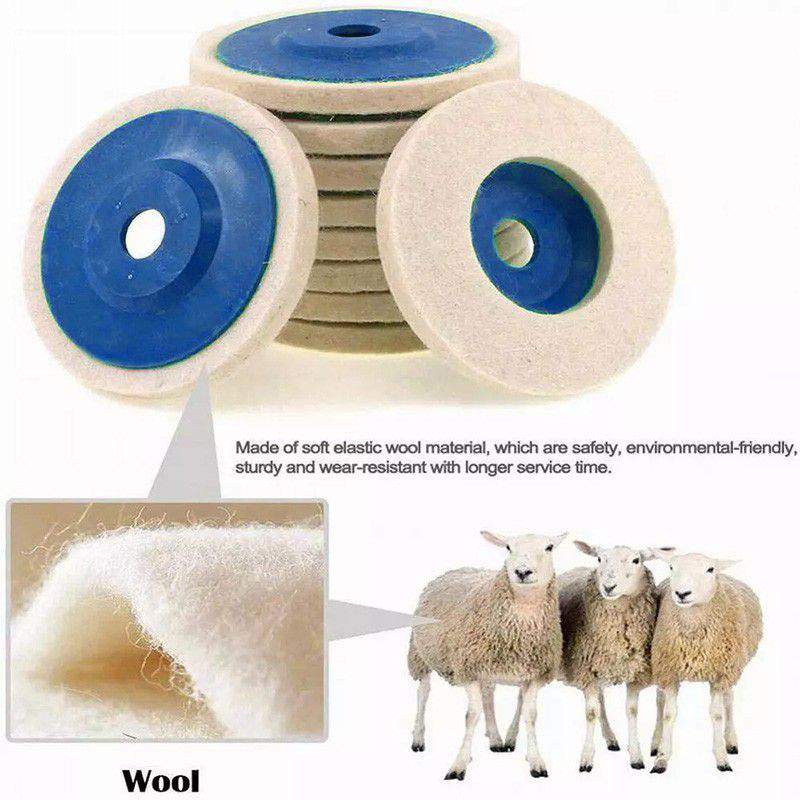 Picture of Hi Quality 3PCS/pack 100mm Wool Polishing Wheel Buffing Pads
- Hand Grinder 
Polishing  Wheel - Brown