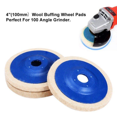 Picture of Hi Quality 3PCS/pack 100mm Wool Polishing Wheel Buffing Pads
- Hand Grinder 
Polishing  Wheel - Brown