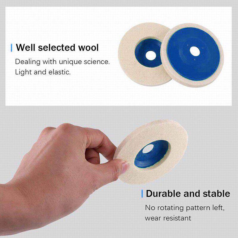 Picture of Hi Quality 3PCS/pack 100mm Wool Polishing Wheel Buffing Pads
- Hand Grinder 
Polishing  Wheel - Brown