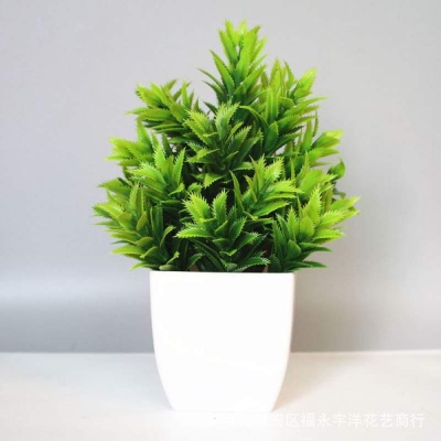 Picture of Artificial  Grass - Table Desk Decoration Plants - Plastic Tree and grass - Artificial Green Tree - Pineapple grass potted - Green