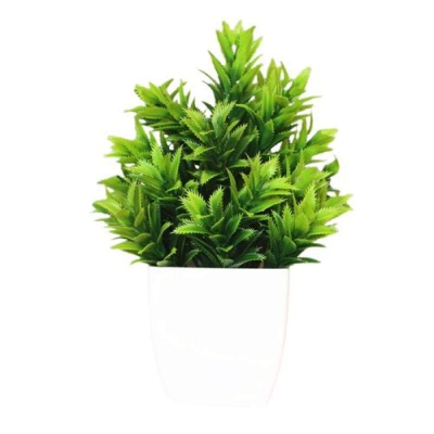 Picture of Artificial  Grass - Table Desk Decoration Plants - Plastic Tree and grass - Artificial Green Tree - Pineapple grass potted - Green