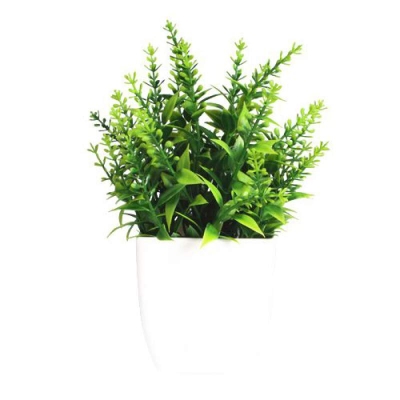Picture of Artificial  Grass - Table Desk Decoration Plants - Plastic Tree and grass - Artificial Green Tree - Lavender potted Grass - Green