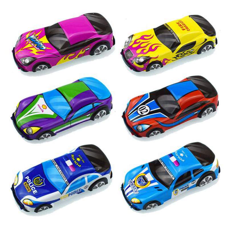 Picture of Multicoloured Back force 1 bus & 2 Car, 1 Tank & 2 Car combo - four-wheel drive car, car model, minifigure,  Children Back Force Toy Car Bus tank