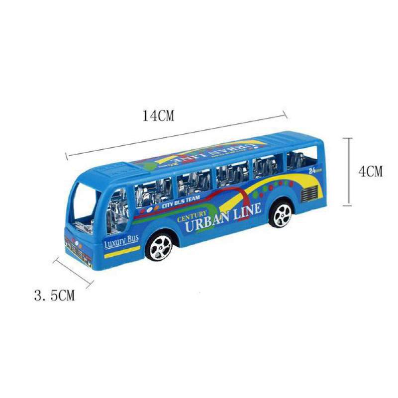 Picture of Multicoloured Back force 1 bus & 2 Car, 1 Tank & 2 Car combo - four-wheel drive car, car model, minifigure,  Children Back Force Toy Car Bus tank
