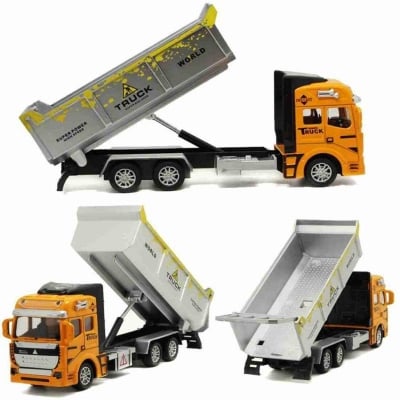 Picture of Back force Metal Trucks Toy, Metal Dump  Truck Toy for Kids,  Metal Toy Excavator For Kids - Children Toy Trump - Kids Toy - Yellow