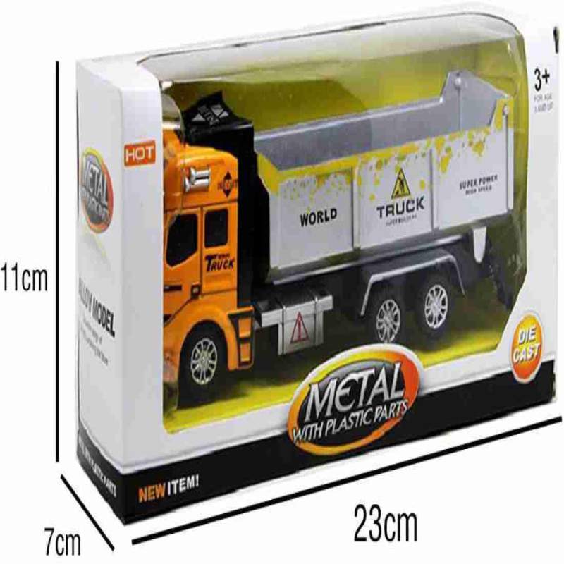 Picture of Back force Metal Trucks Toy, Metal Dump  Truck Toy for Kids,  Metal Toy Excavator For Kids - Children Toy Trump - Kids Toy - Yellow