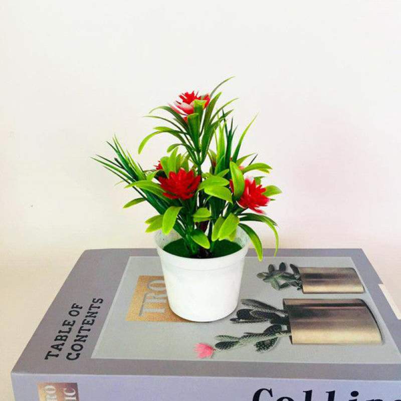 Picture of Artificial Flowers - Table and desk Decoration Plants - Plastic Tree and grass Flower - Artificial Green Tree Flower - Home Decoration Flowers