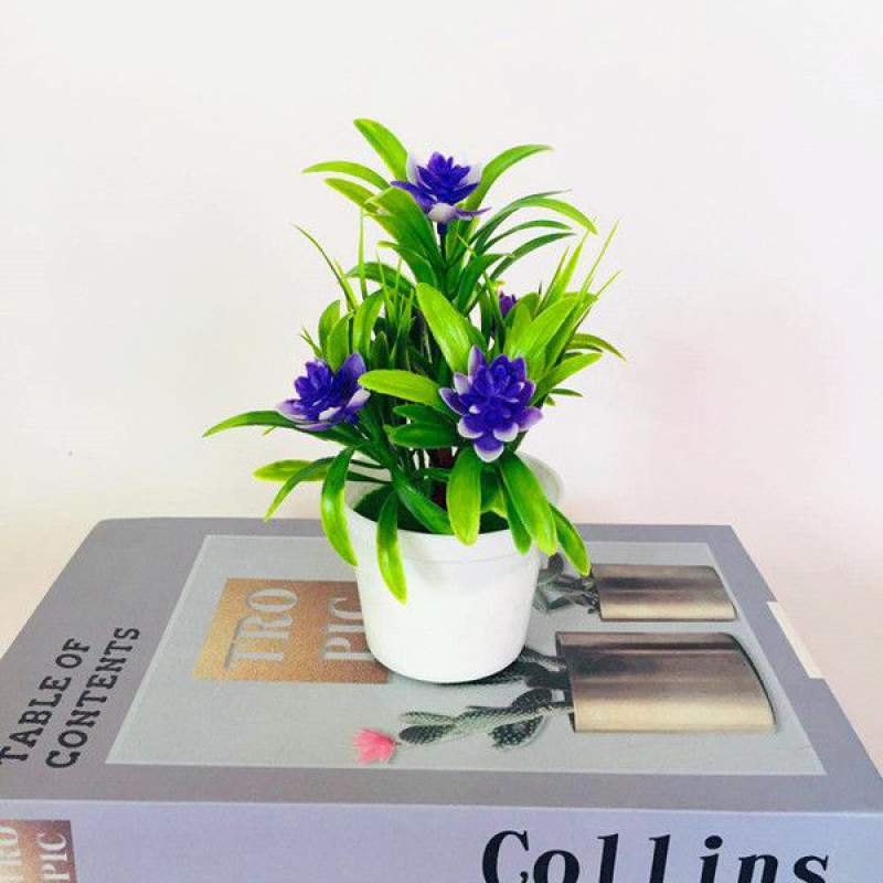 Picture of Artificial Flowers - Table and desk Decoration Plants - Plastic Tree and grass Flower - Artificial Green Tree Flower - Home Decoration Flowers