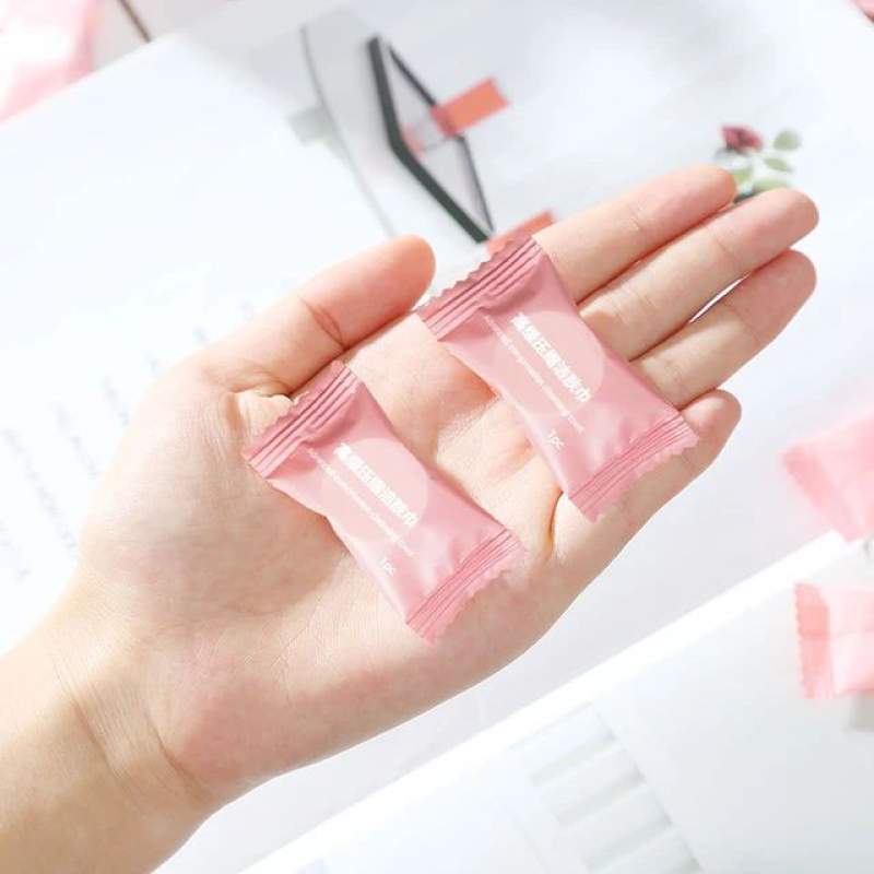 Picture of 20 pis Magic Tablet Coin Tissue Mini Compressed Towels Disposable Tablet Towel Cotton Coin Tissue Wipes for Travel Camping Beauty