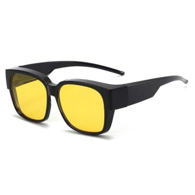 Picture of Stylish Night Vision  Polarized Driving  Glasses - Versatile Eyewear for Driving & Fishin-New night vision glasses night driving night anti-high beam high-definition polarized sunglasses men's myopia glasses - Yellow