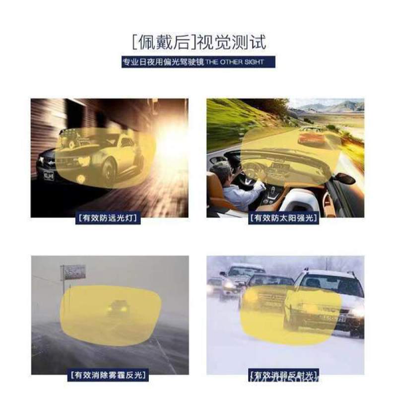 Picture of Stylish Night Vision  Polarized Driving  Glasses - Versatile Eyewear for Driving & Fishin-New night vision glasses night driving night anti-high beam high-definition polarized sunglasses men's myopia glasses - Yellow