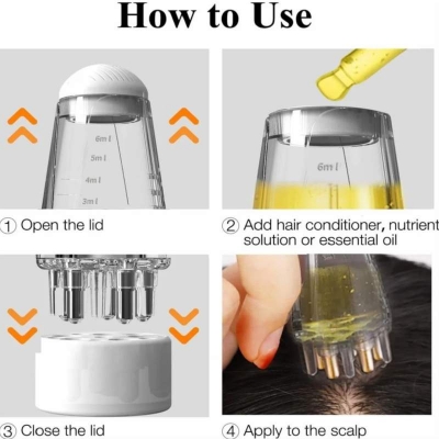 Picture of 6ml Scalp Applicator Liquid Guiding Hair Growth Comb Serum Oil Apply Massager