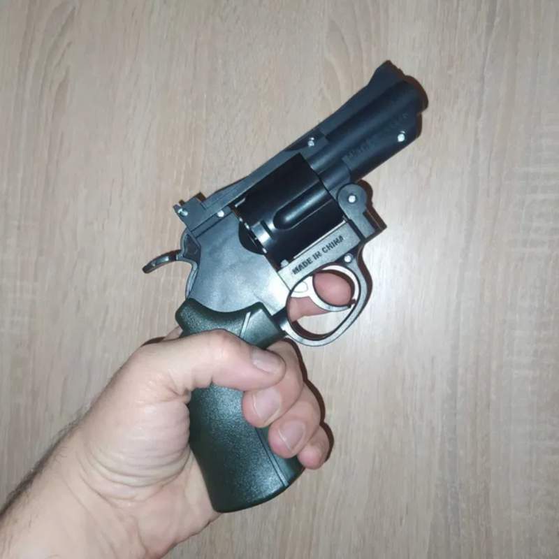 Picture of ZP-5 Shell Throwing Soft Bul-let Toy Gun Foam Ejection Toy Foam Darts Blaster Pis-tol Manual Airsoft Gun For Kid Adult CS Game,  Toy Revolver - Brown