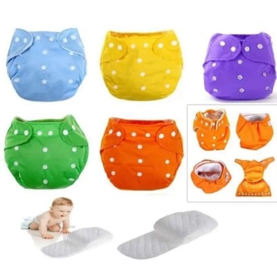 Picture of [Baby Spacial] 2pcs Super Premium Quality Permanent Adjustable

Washable Baby Diapers

With 6pcs Pads