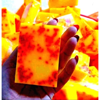Picture of Hand Made Saffron Goat Milk Bar 100g Soap- 1 pcs - Blue