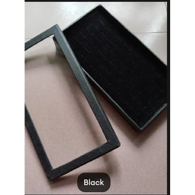 Picture of THE STYLE SUTRA Rings Display Box 50 Slot with Transparent Lid Showcase for Pendants and Jewelry Storage Black Color