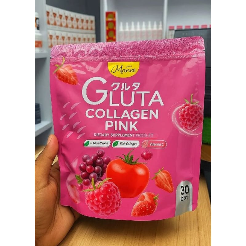 Picture of Manee Gluta Collagen Pink 1Pack 30 Sachets 100% Authentic - Black