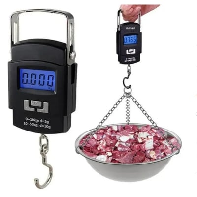 Picture of Digital Portable Weight Scale 50 Kg - Black - Silver