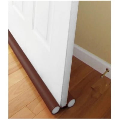 Picture of 36 inches Door Bottom Seal EVA Door Seal Gap Under Door Glue-free SoundProof Windproof Dustproof Foldable Door Bottom Foam Sealing Strip - White