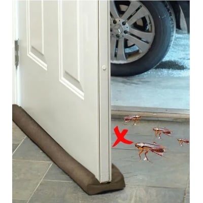 Picture of 36 inches Door Bottom Seal EVA Door Seal Gap Under Door Glue-free SoundProof Windproof Dustproof Foldable Door Bottom Foam Sealing Strip - White