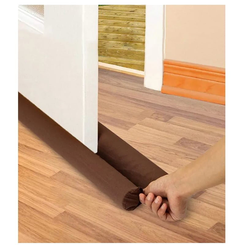 Picture of 36 inches Door Bottom Seal EVA Door Seal Gap Under Door Glue-free SoundProof Windproof Dustproof Foldable Door Bottom Foam Sealing Strip - White