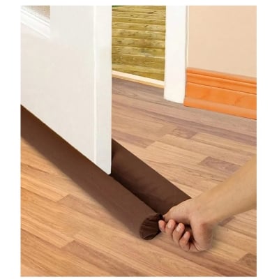 Picture of 36 inches Door Bottom Seal EVA Door Seal Gap Under Door Glue-free SoundProof Windproof Dustproof Foldable Door Bottom Foam Sealing Strip - White