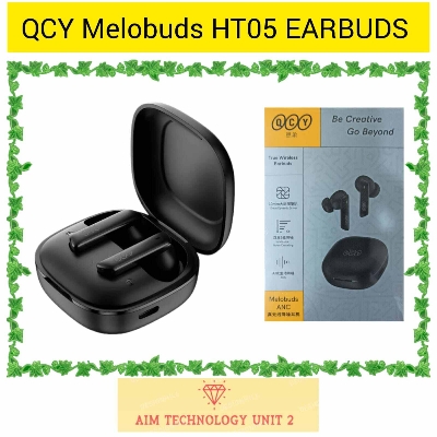 Picture of QCY HT05 Melobuds ANC Wireless Earphone 40dB Noise Cancelling Bluetooth 5.2 Headphone 6 Mic ENC HD Call TWS Earbuds Transparency Mode-Black
