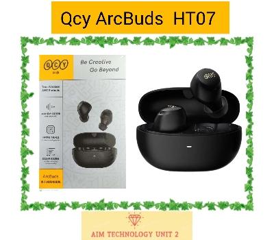 Picture of QCY HT07 ArcBuds ANC Wireless Earphone 40dB TWS Earbud 6 Mics ENC AI HD Call Bluetooth 5.2 HiFi Headphone Transparency Mode-Black