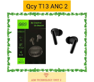 Picture of QCY T13 ANC 2 TWS Earphones 2nd Generation 4 Mic 28dB ANC Up to 30 hours Playtime with ANC off BT 5.3 68ms Gaming Mode IPX5 Waterproof 10mm Dynamic Driver Wireless Bluetooth Earbuds-Black