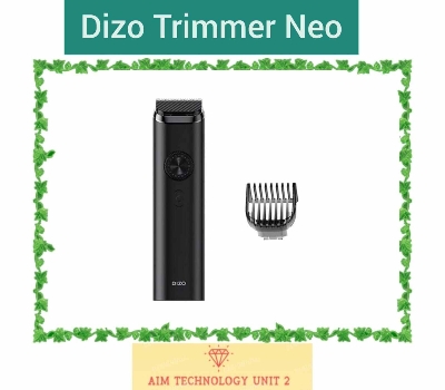 Picture of DIZO Trimmer Neo for Men With High Precision Trimming | | USB Type-C | Fast Charging | 0.5mm Precision | 20 Length Settings | 300 Min Run Time- Black