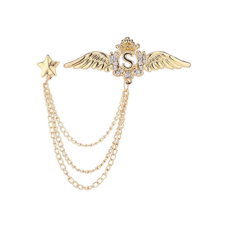Picture of Wings Brooch Men'S Daily Banquet Suit Shirt Accessories (Gold)