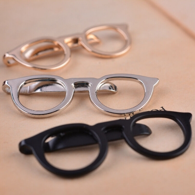 Picture of Spectacles Casual Metal Tie Clip For Men Shirt Accessories (Black)